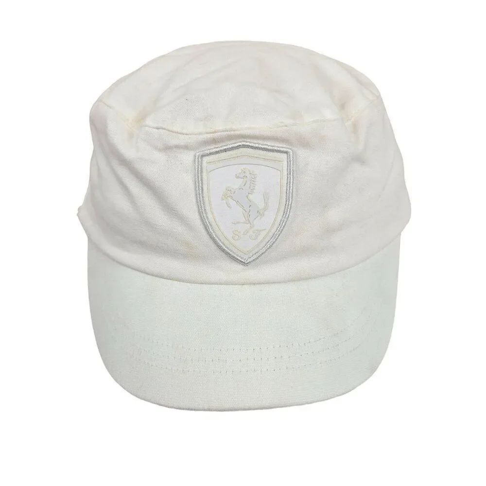 Puma Ferrari White Cap Hat Adult One Size Fleece Lined